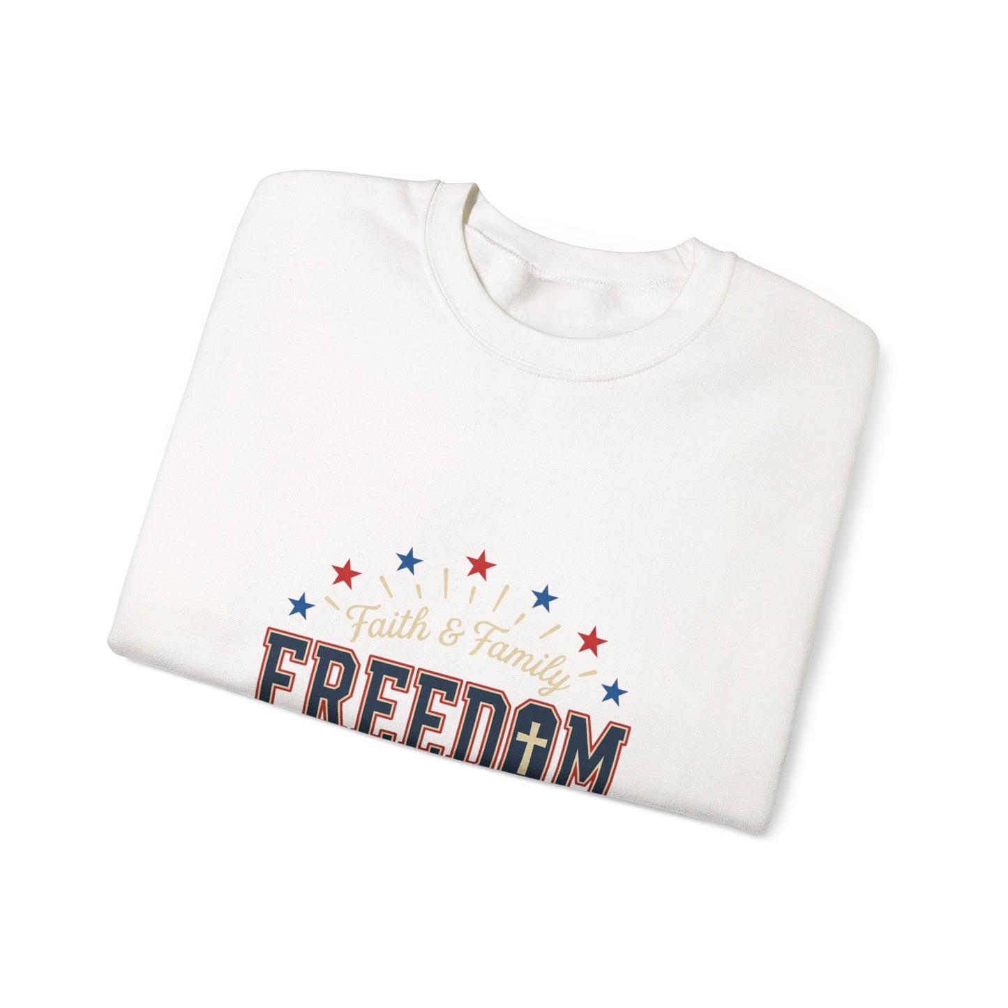 Freedom Grateful & Blessed Sweatshirt | faith-based patriotic, vintage Americana
