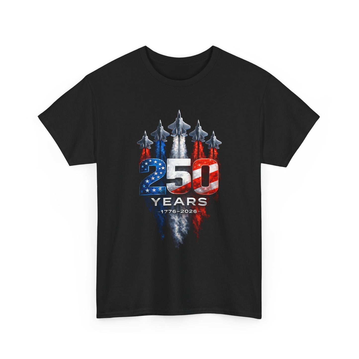 25th Anniversary USA Flag Jets T‑Shirt — Patriotic Airshow Celebration Tee