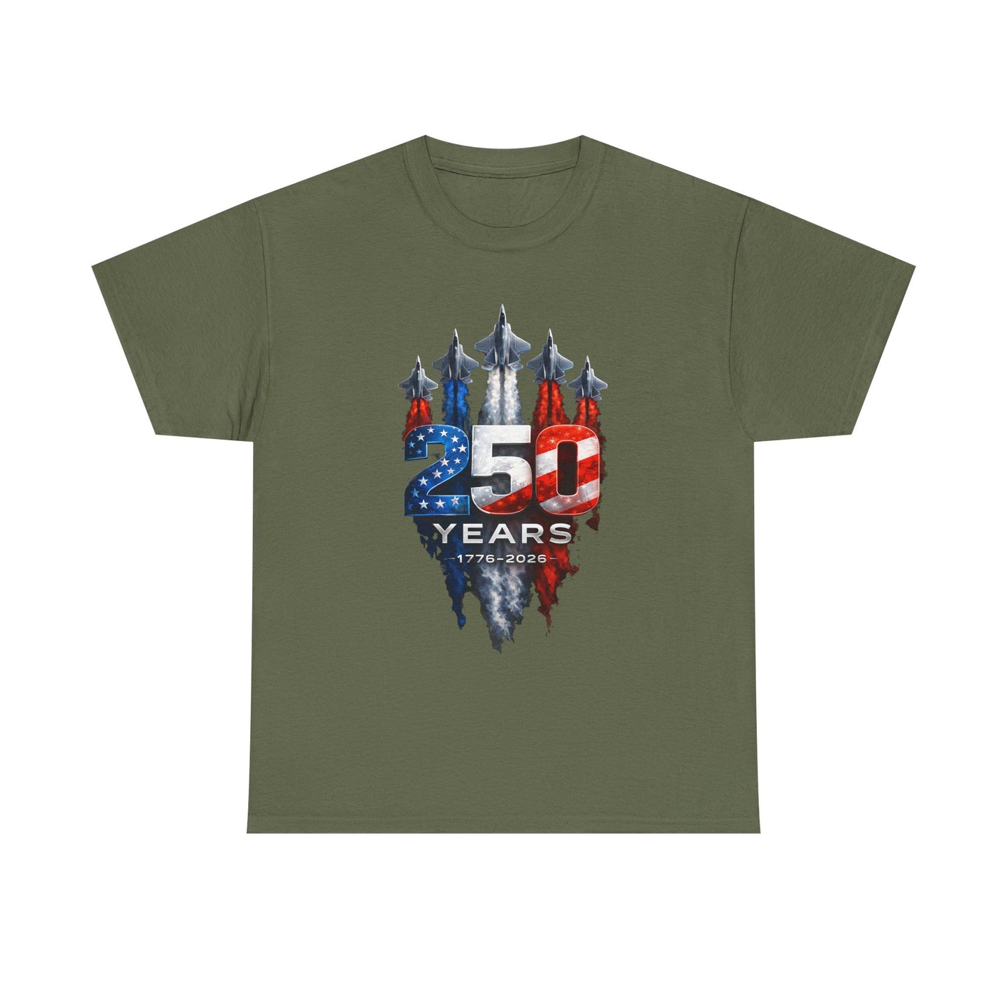 25th Anniversary USA Flag Jets T‑Shirt — Patriotic Airshow Celebration Tee