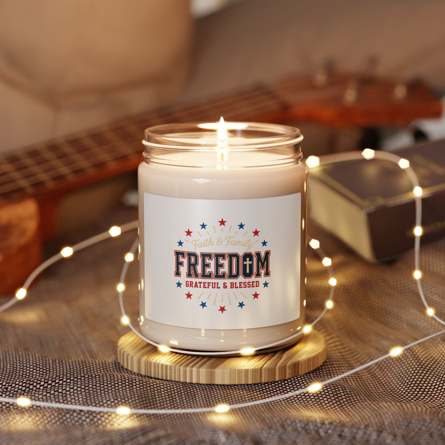 Freedom Scented Soy Candle | Faith-based Patriotic, Vintage Americana
