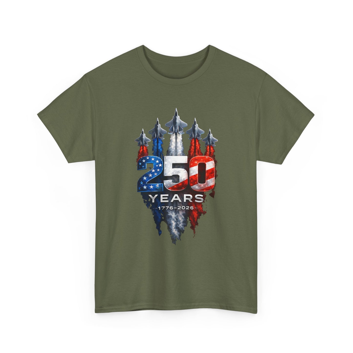 25th Anniversary USA Flag Jets T‑Shirt — Patriotic Airshow Celebration Tee