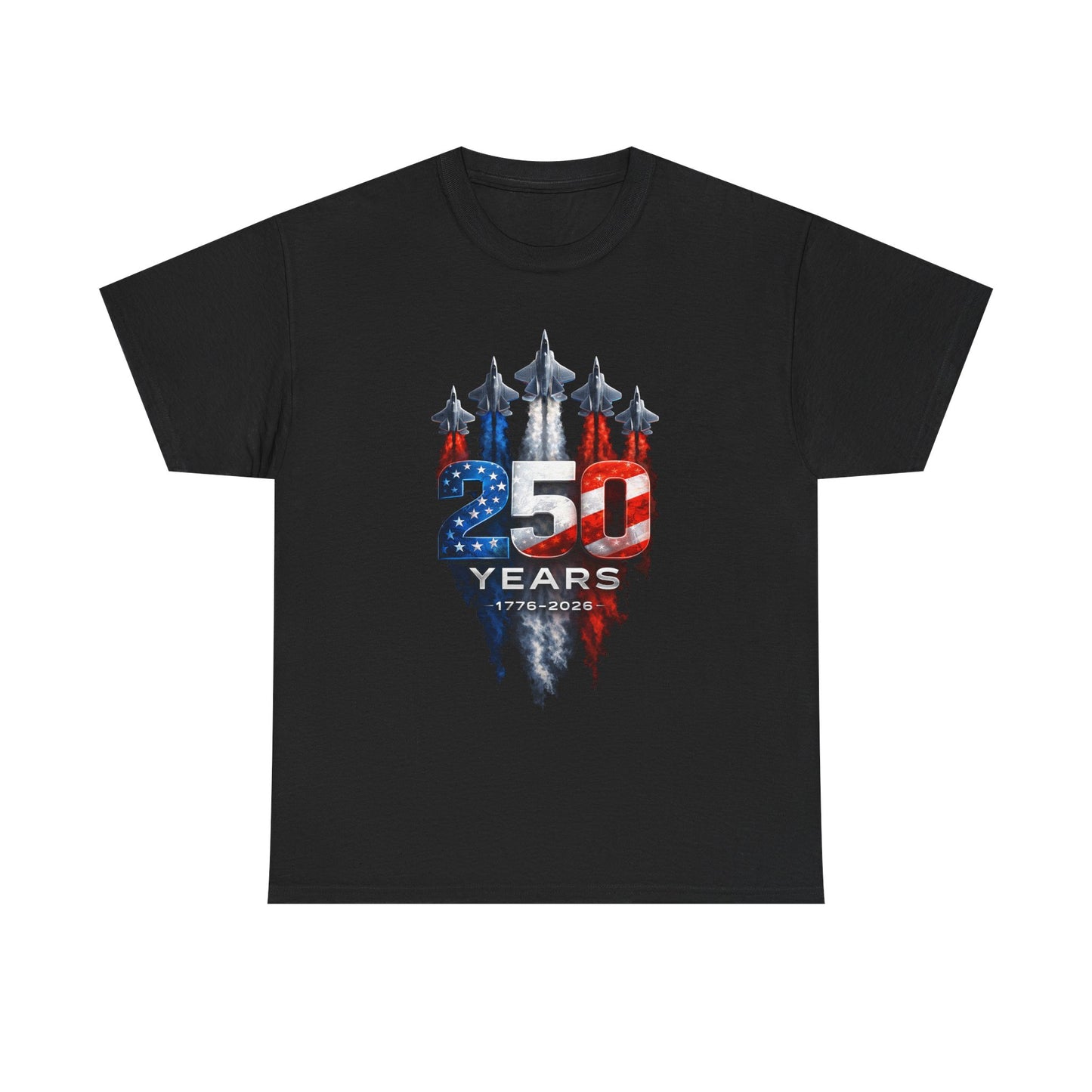 25th Anniversary USA Flag Jets T‑Shirt — Patriotic Airshow Celebration Tee
