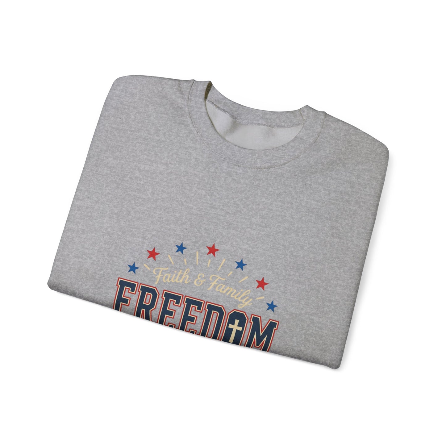 Freedom Grateful & Blessed Sweatshirt | faith-based patriotic, vintage Americana