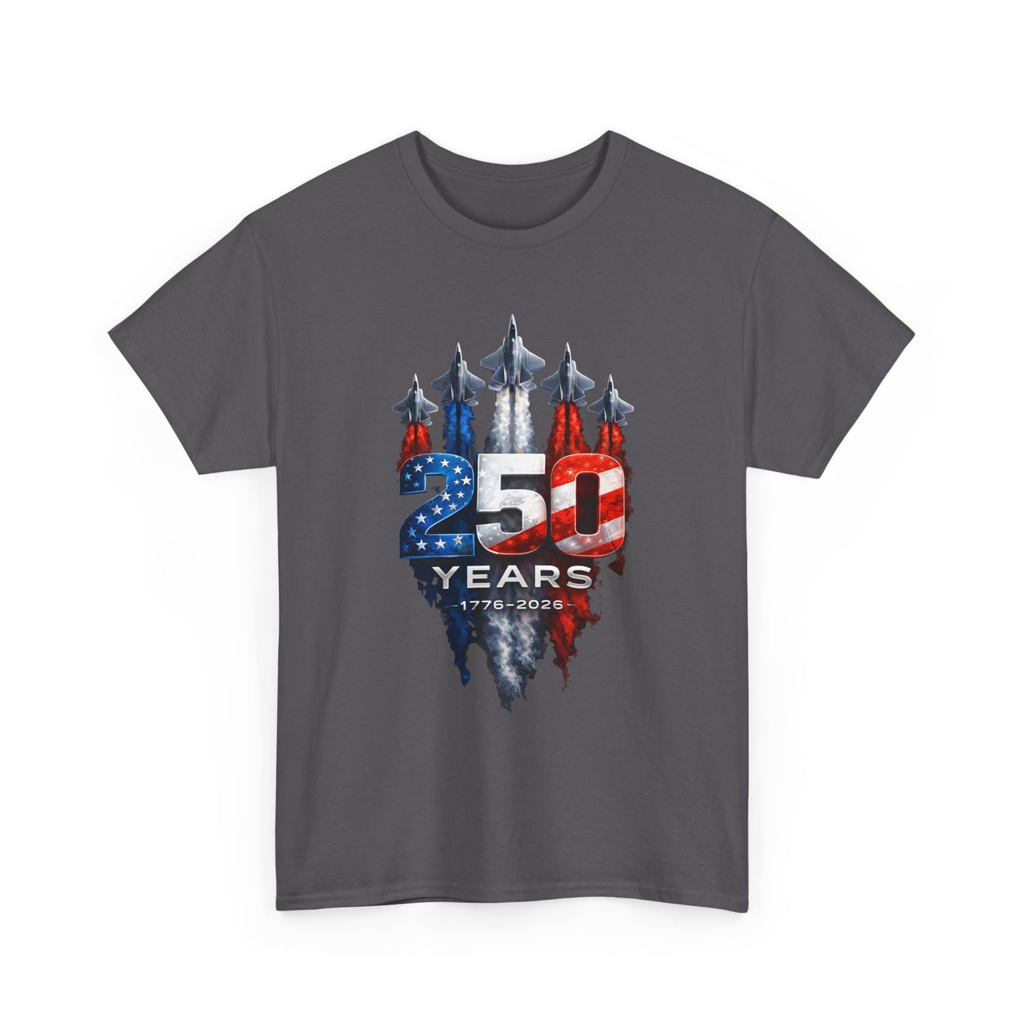 25th Anniversary USA Flag Jets T‑Shirt — Patriotic Airshow Celebration Tee