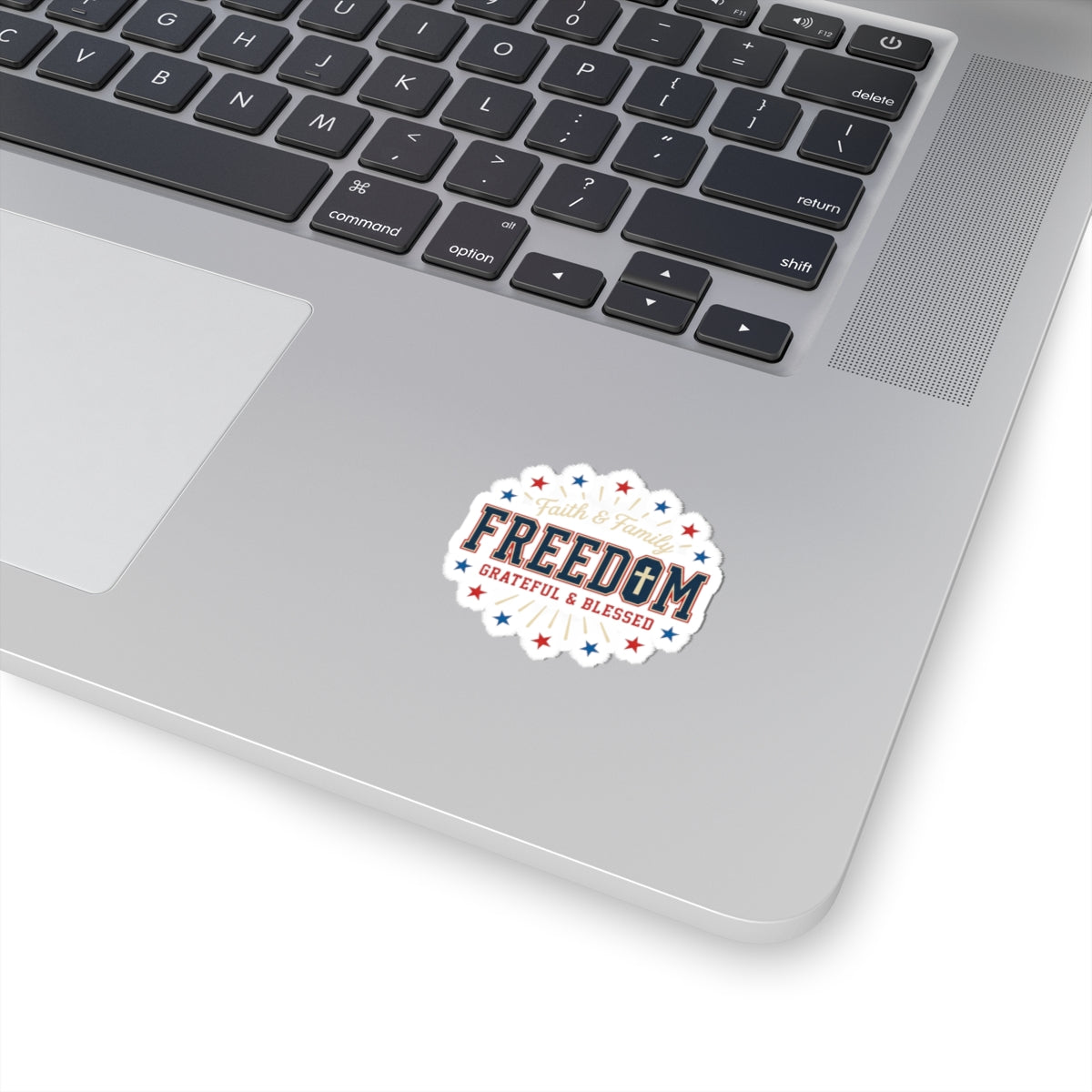 Freedom Faith & Family Kiss-Cut Sticker | Patriotic, Vintage Americana