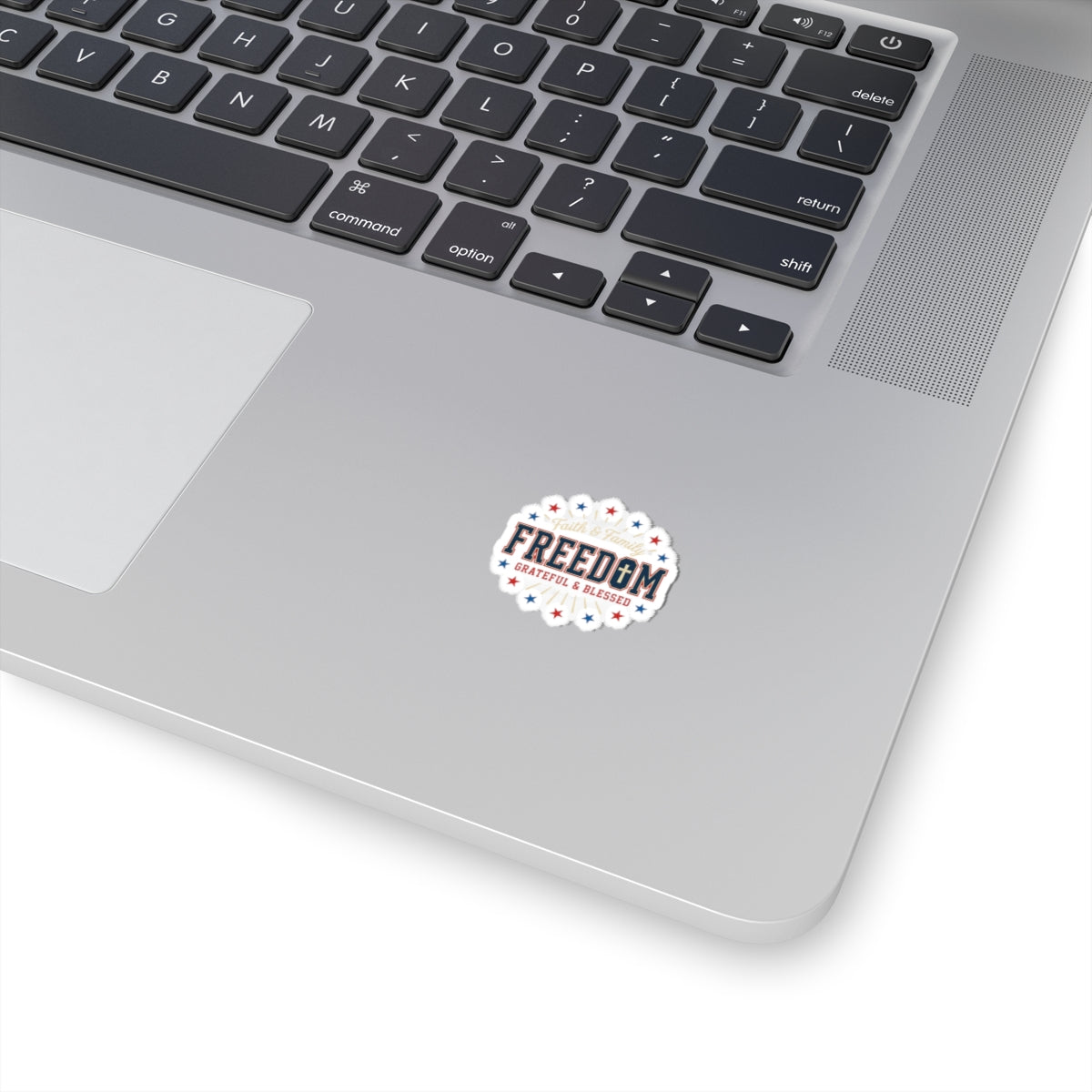 Freedom Faith & Family Kiss-Cut Sticker | Patriotic, Vintage Americana