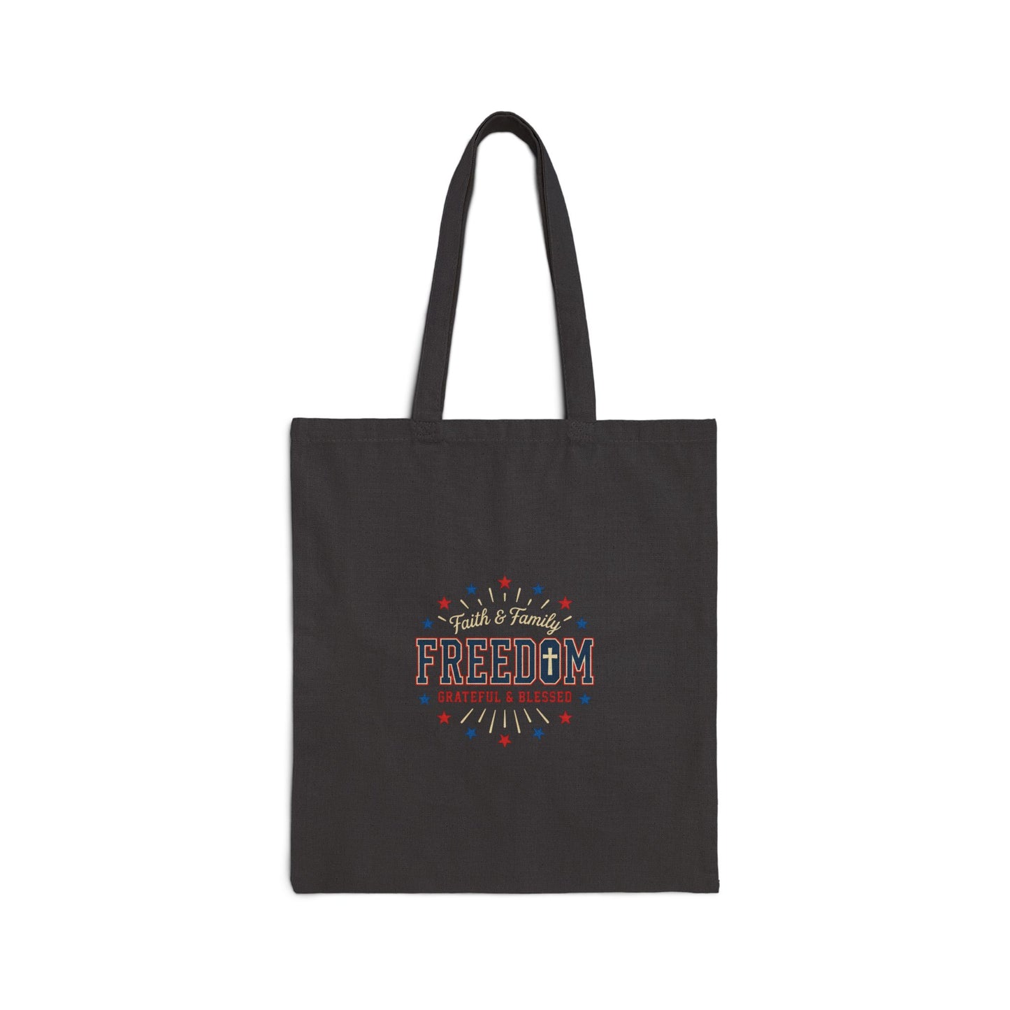 Freedom grateful & blessed Tote | Faith-based patriotic, vintage Americana