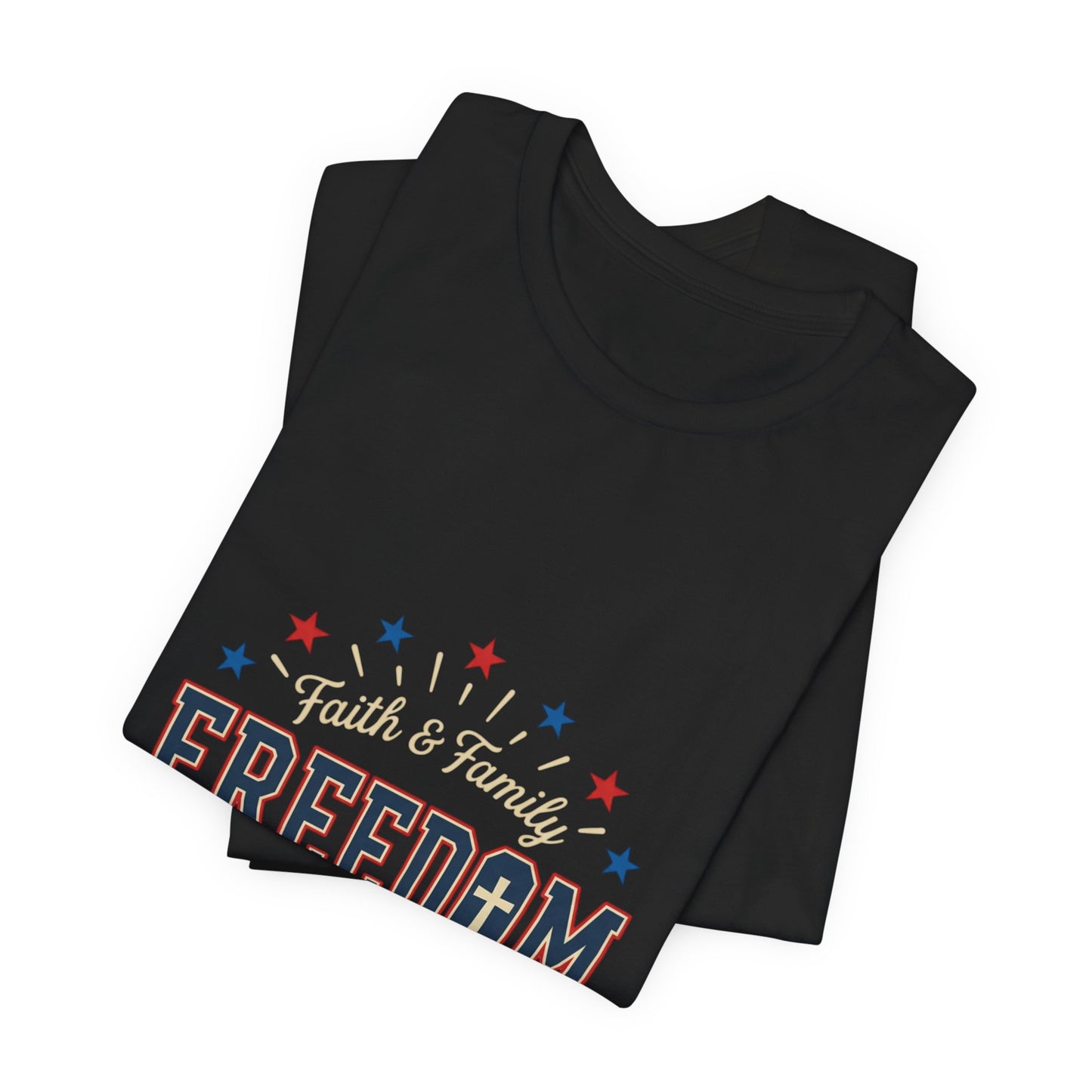 Freedom Grateful & Blessed Tee | Faith-forward Patriotic, Vintage Americana