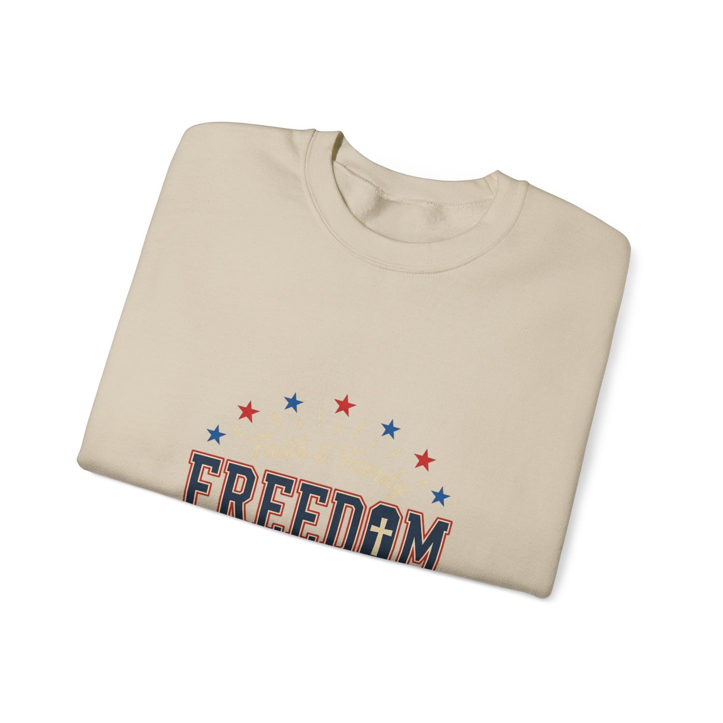 Freedom Grateful & Blessed Sweatshirt | faith-based patriotic, vintage Americana