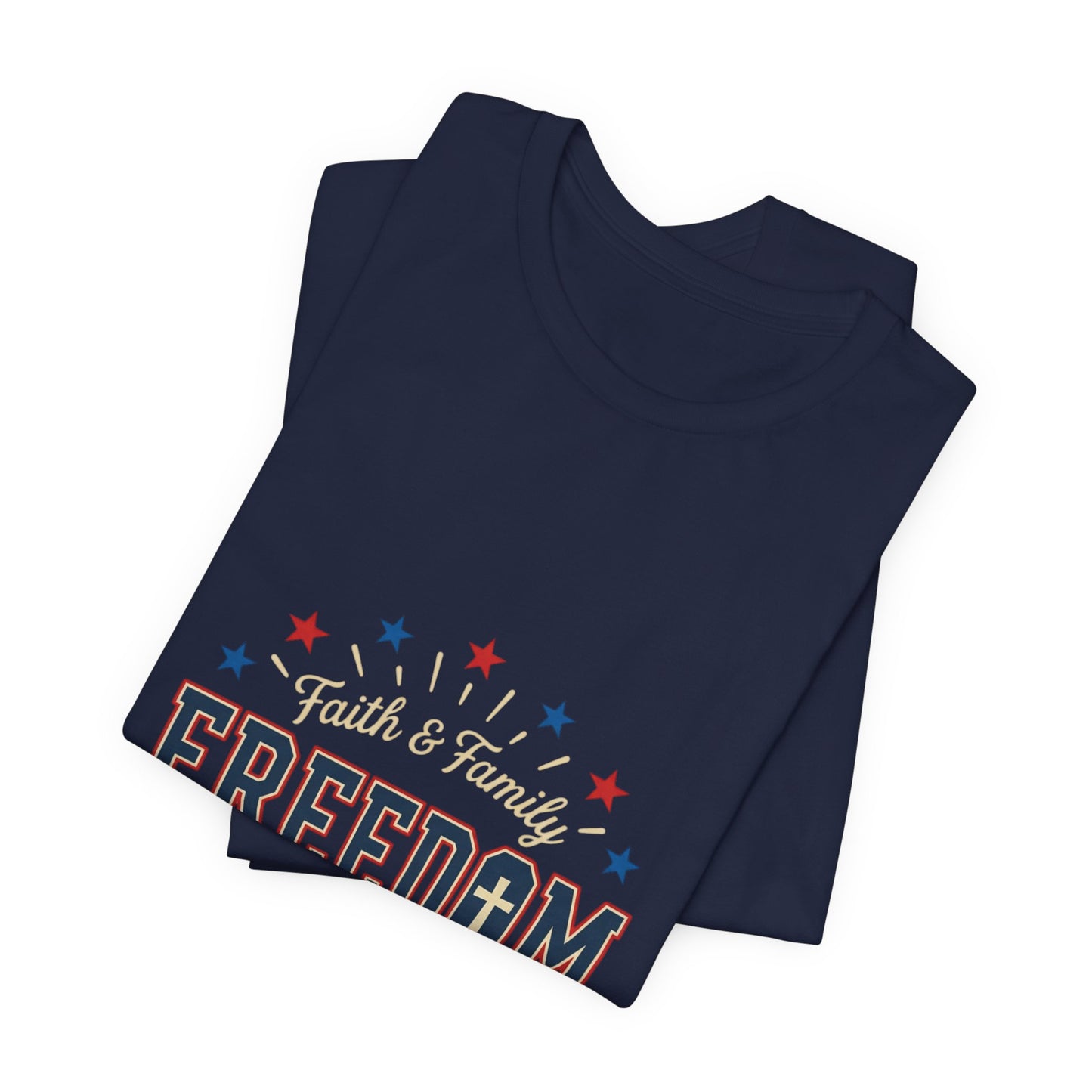 Freedom Grateful & Blessed Tee | Faith-forward Patriotic, Vintage Americana