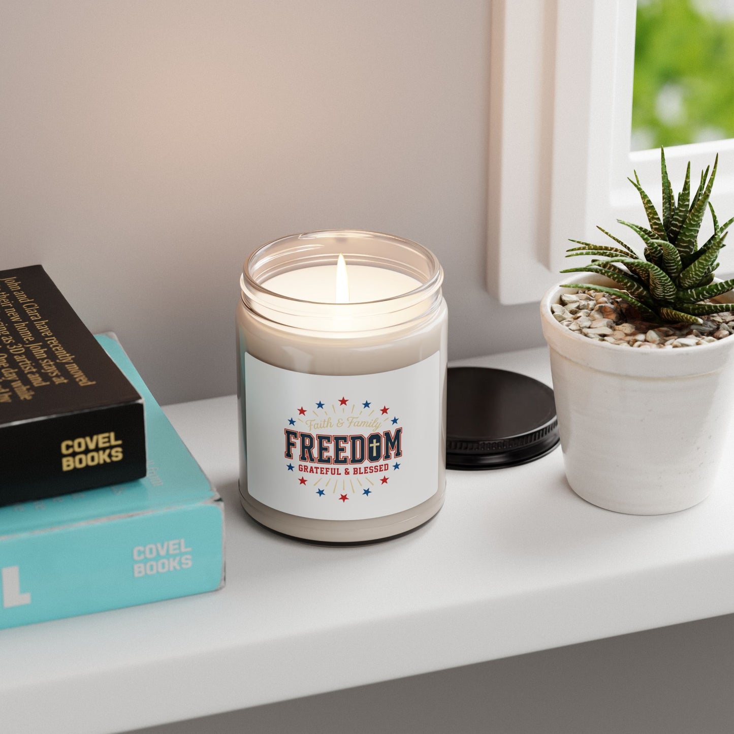 Freedom Scented Soy Candle | Faith-based Patriotic, Vintage Americana