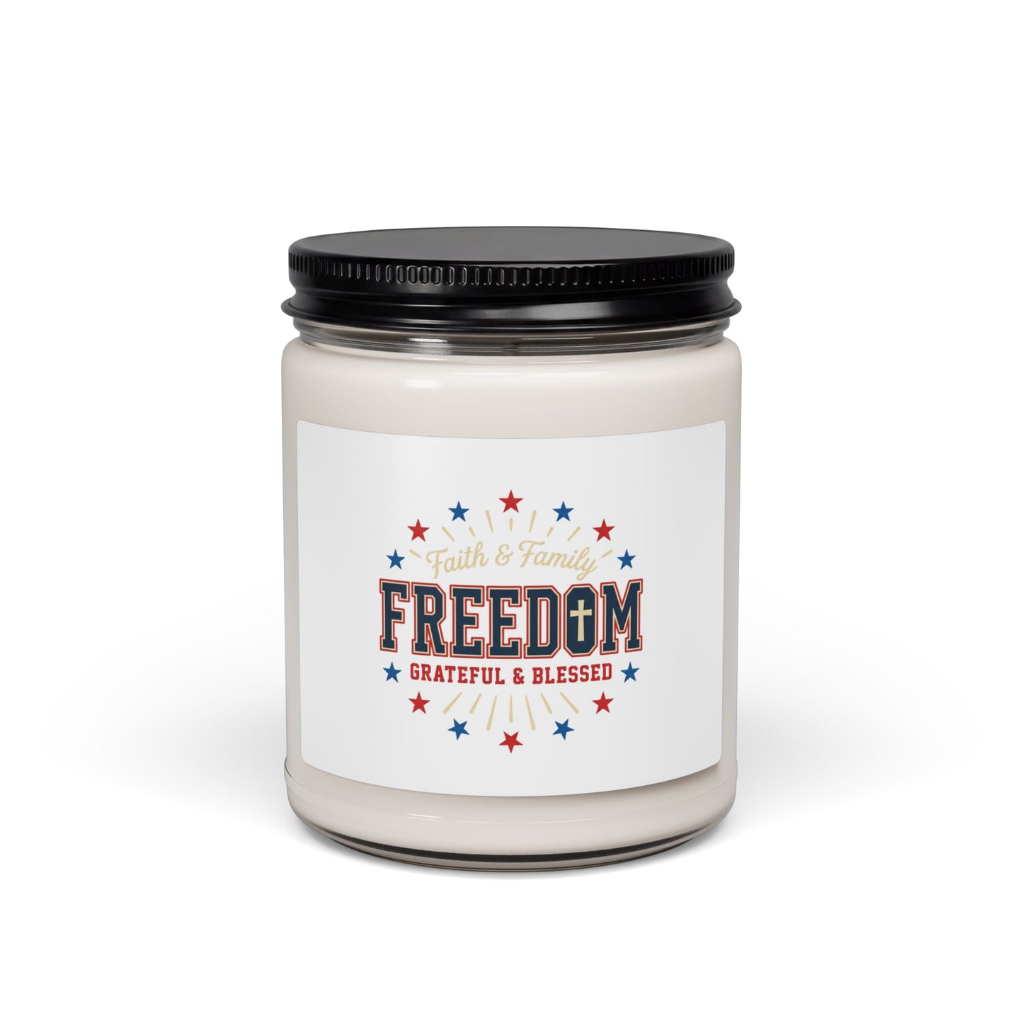 Freedom Scented Soy Candle | Faith-based Patriotic, Vintage Americana