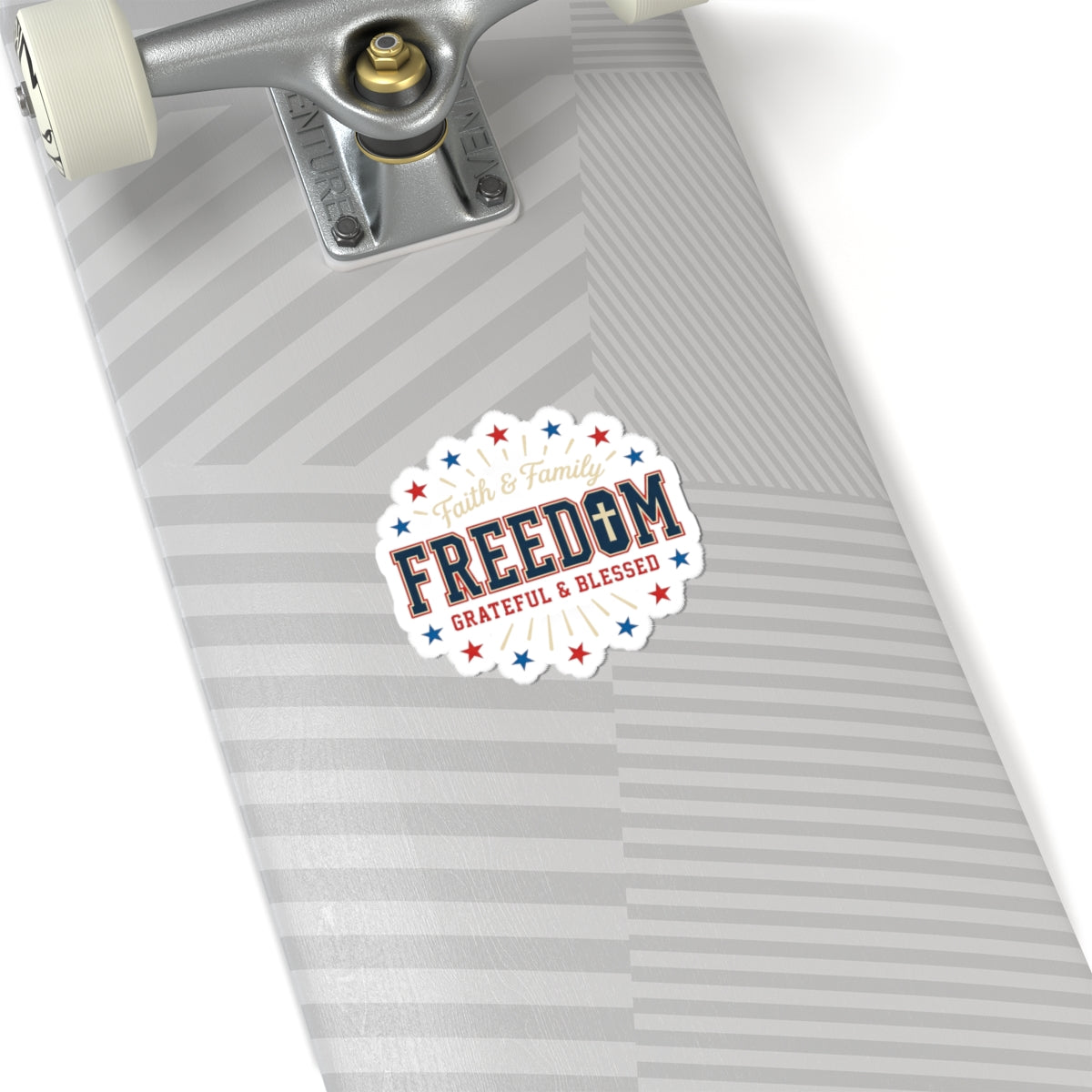 Freedom Faith & Family Kiss-Cut Sticker | Patriotic, Vintage Americana