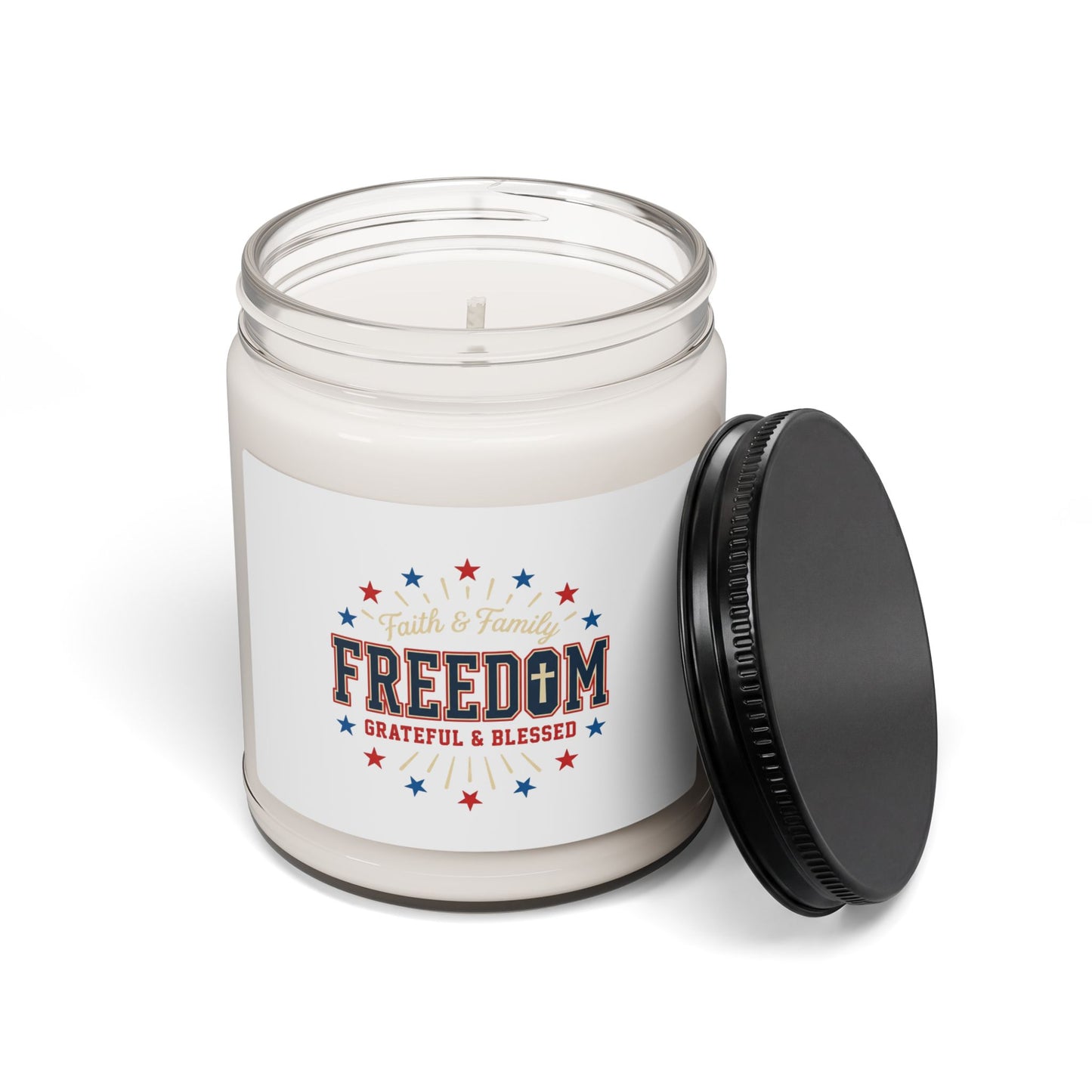 Freedom Scented Soy Candle | Faith-based Patriotic, Vintage Americana